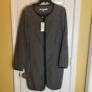 Studio M Joseline Black & White Heart Coat